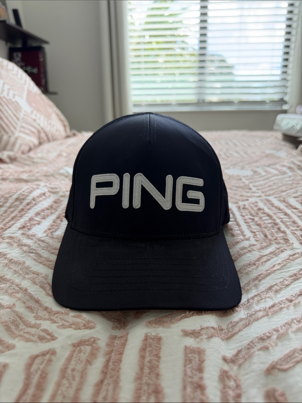 Ping Navy Baseball Cap with White PING Logo
